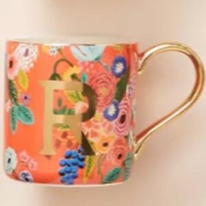 Rifle Paper Co. for Anthropologie Garden Party Monogram Mug - R
